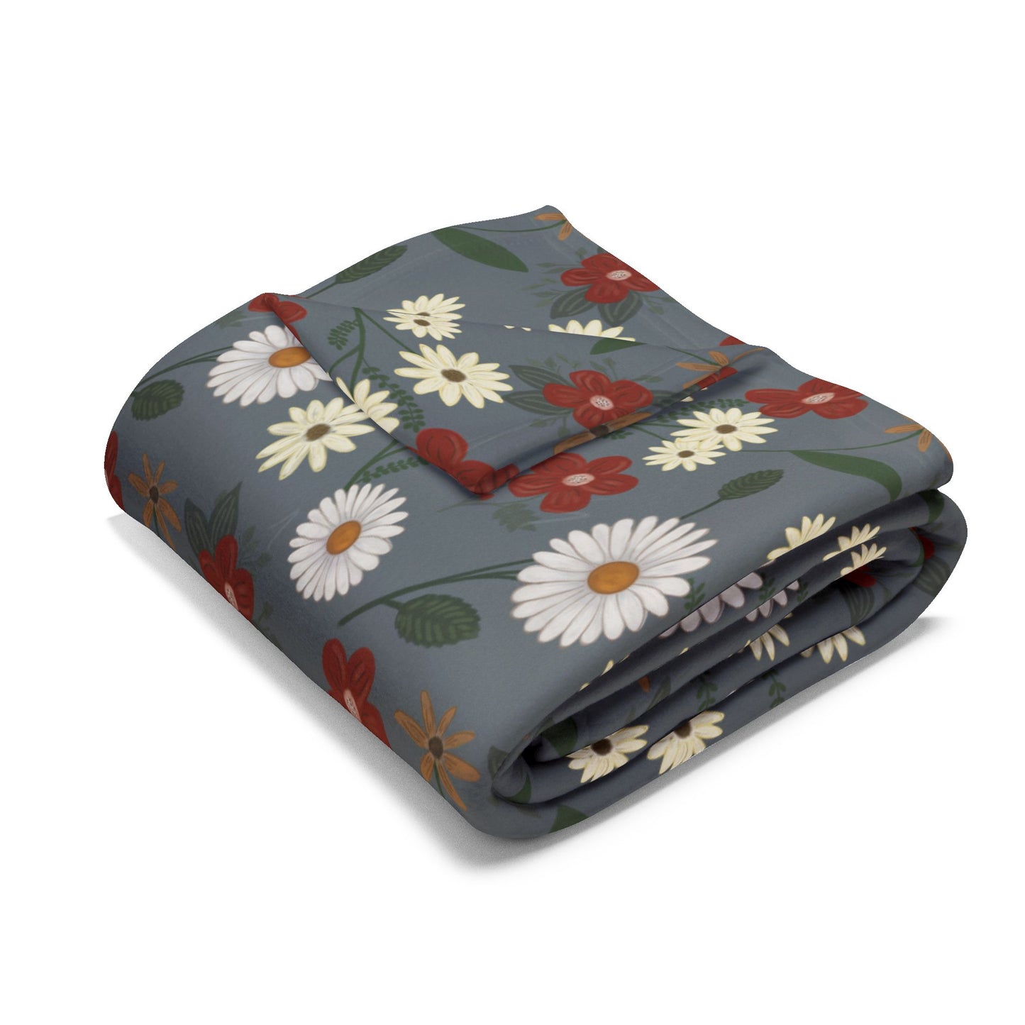 Arctic Fleece Blanket- Daisy Grey