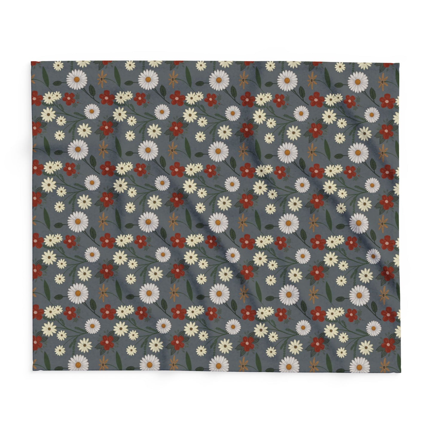 Arctic Fleece Blanket- Daisy Grey