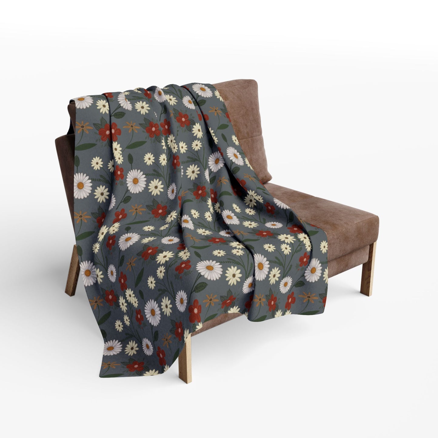 Arctic Fleece Blanket- Daisy Grey
