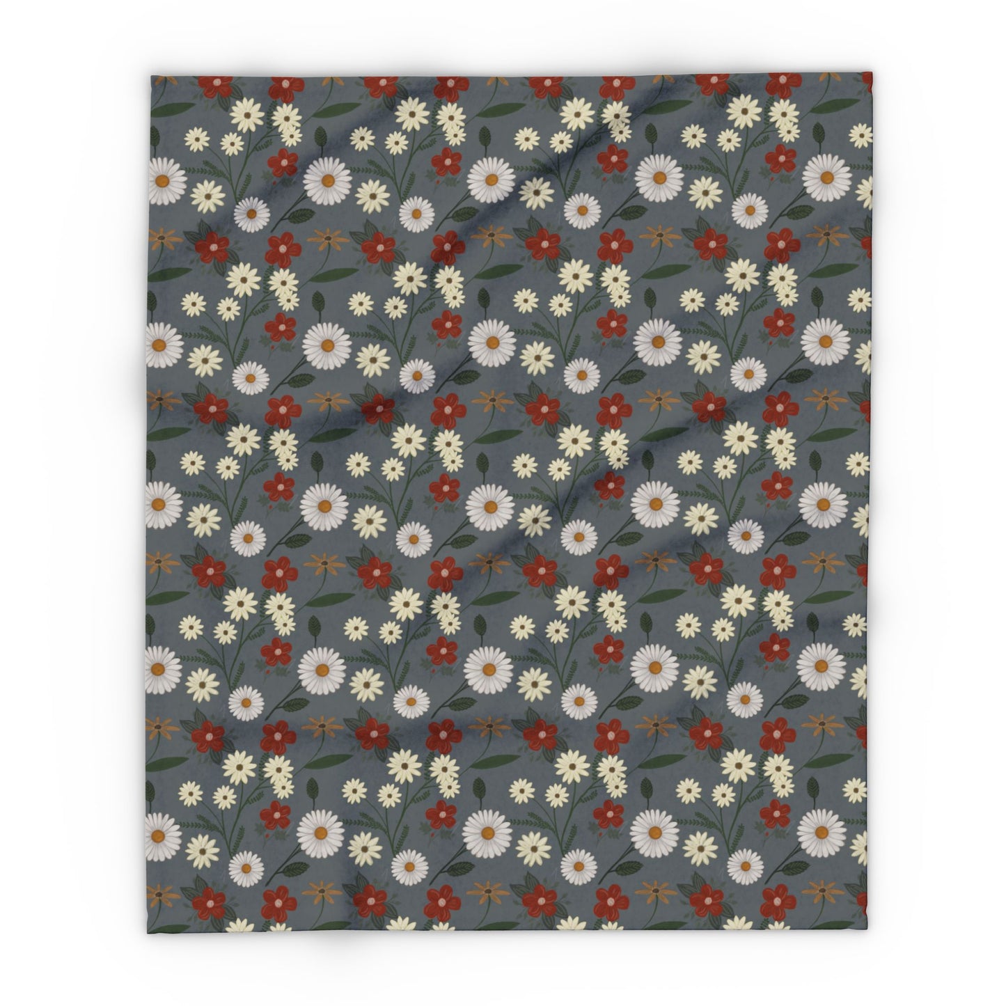 Arctic Fleece Blanket- Daisy Grey